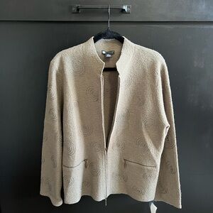 Carole Little Tan Teddy Jacket